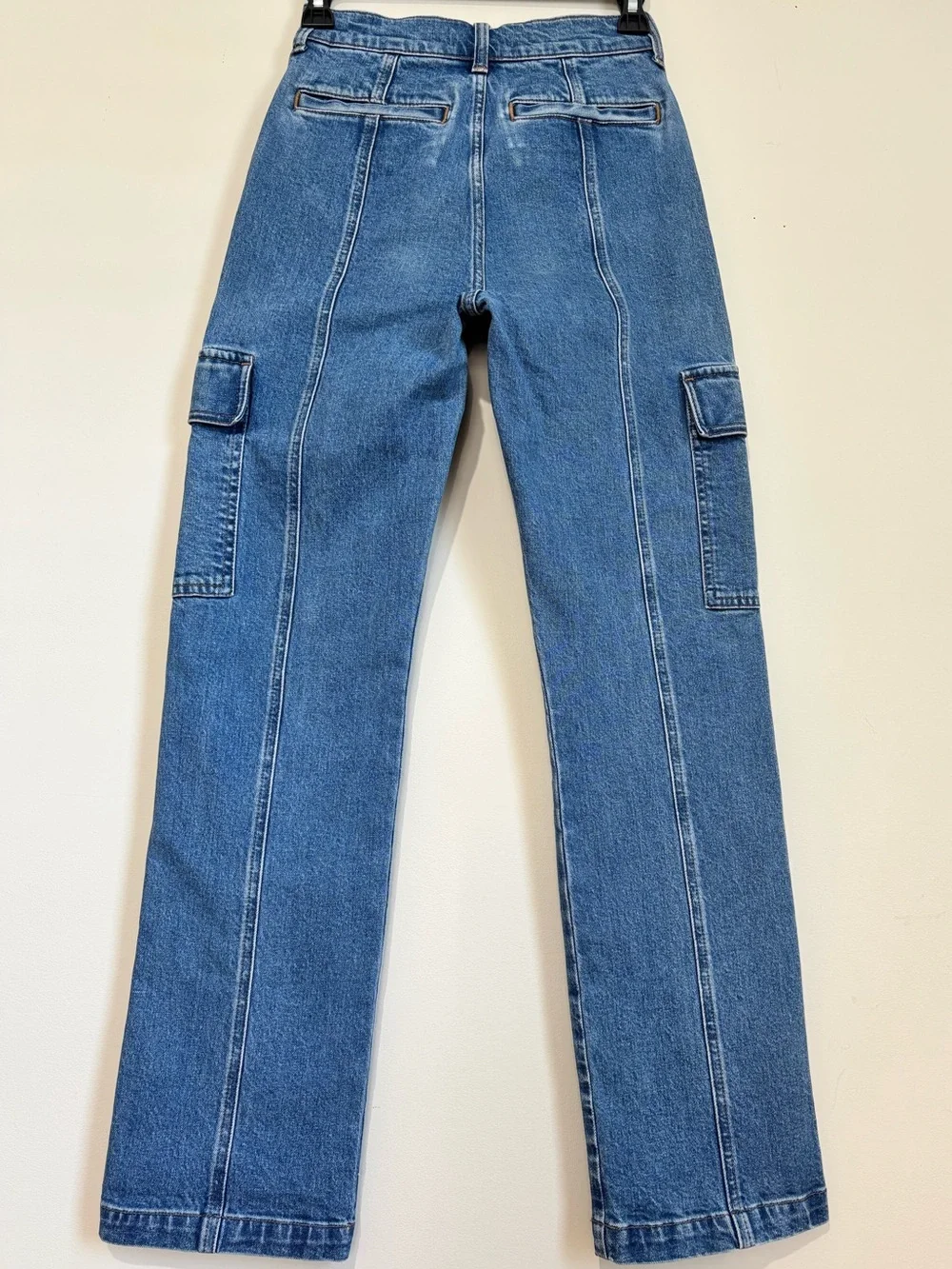Madewell Preppy Grunge Utility High Rise 90s Straight Leg Cargo Jeans W23/ L29